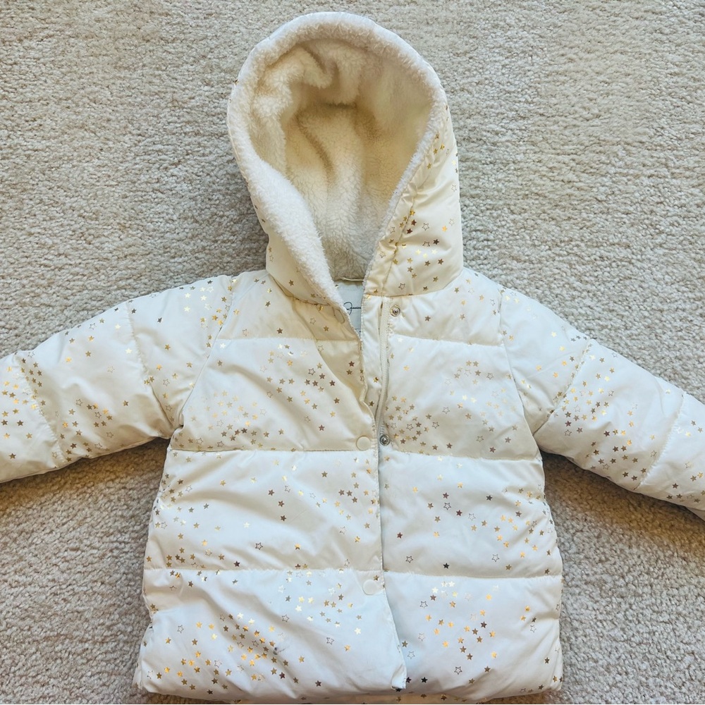 Jessica Simpson Cream Jacket with Gold Stars — 18 month